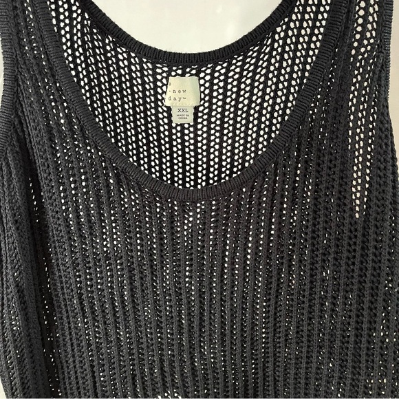 A New Day mesh cotton tank top. Women‎ XXL BLACK - Picture 1 of 7
